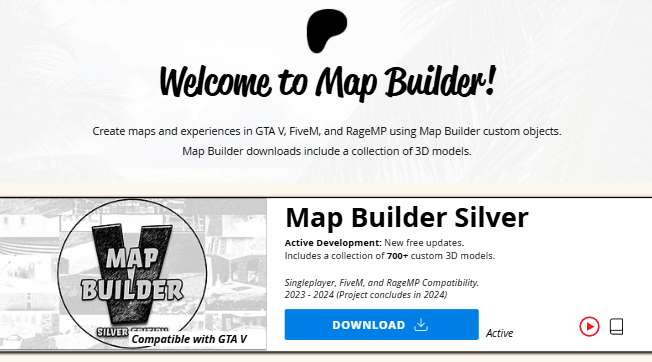 Download Map Builder Silver Edition for GTA 5 with how to install steps on latest free version for Grand Theft Auto V single player to create custom maps on PC.