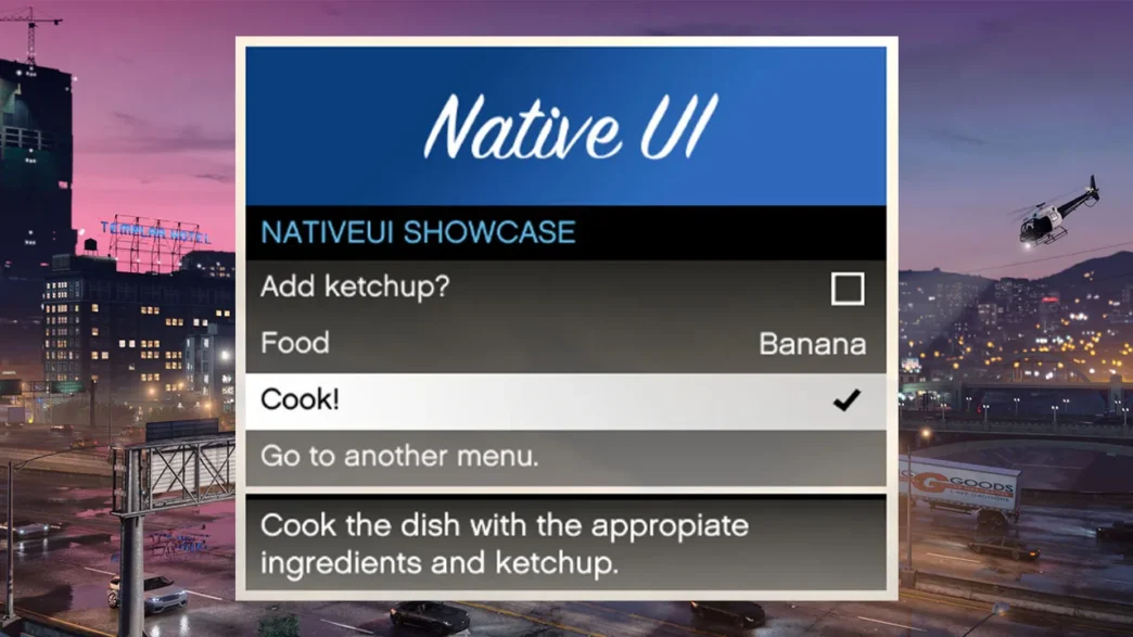 NativeUI - GTA 5 Mods Download NativeUI latest version for GTA 5 Mods with how to install Native UI DLL in Grand Theft Auto V guide for new NativeUI library Releases on GTASpot.