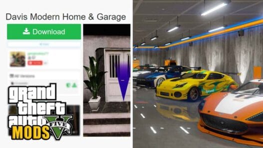 Davis Modern Home & Garage How to Install Davis Modern Home & Garage in GTA 5 MODS with guide on how to use this mods pack with Menyoo on PC.