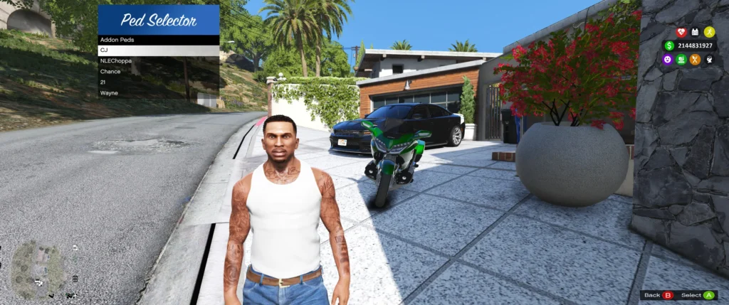Ped Selector - GTA 5 Mods Download Add-On Ped Selector v1.0.5 GTA 5 mod and how to install the latest version to add and manage custom peds with new characters in Grand Theft Auto V.