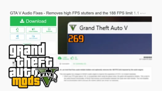 GTA V Audio Fixes: Remove High FPS Stutters & 188 FPS Limit Fix GTA V high-FPS stutters and remove the 188 FPS limit with the GTA V Audio Fixer mod. Improve performance and gameplay on modern hardware with this easy-to-install .asi mod.