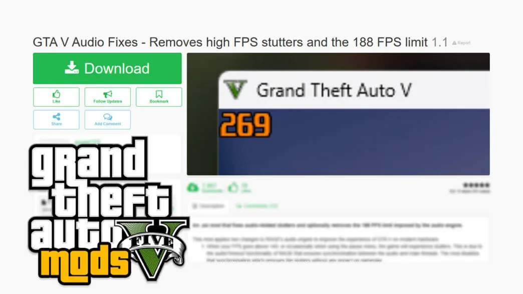 GTA V Audio Fixes: Remove High FPS Stutters & 188 FPS Limit Fix GTA V high-FPS stutters and remove the 188 FPS limit with the GTA V Audio Fixer mod. Improve performance and gameplay on modern hardware with this easy-to-install .asi mod.