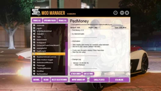 GTAV Mod Manager Download GTAV Mod Manager to easily install, manage, and remove mods for GTA V. Simplify your modding experience and enhance your gameplay!