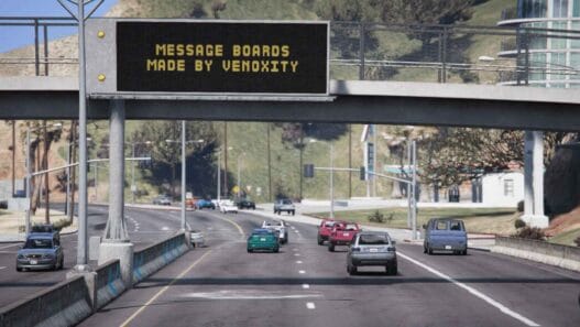 MessageBoards Download MessageBoards for GTA 5 Mods and learn how to install it. Add dynamic variable message signs (VMS) to display real-time road conditions, weather alerts, and custom messages!