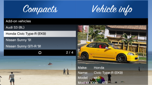 Add-On Spawner - GTA 5 Mods Download and install the Add-On Vehicle Spawner mod for GTA 5. Easily spawn custom vehicles with an intuitive in-game menu, automatic detection, and custom thumbnails.