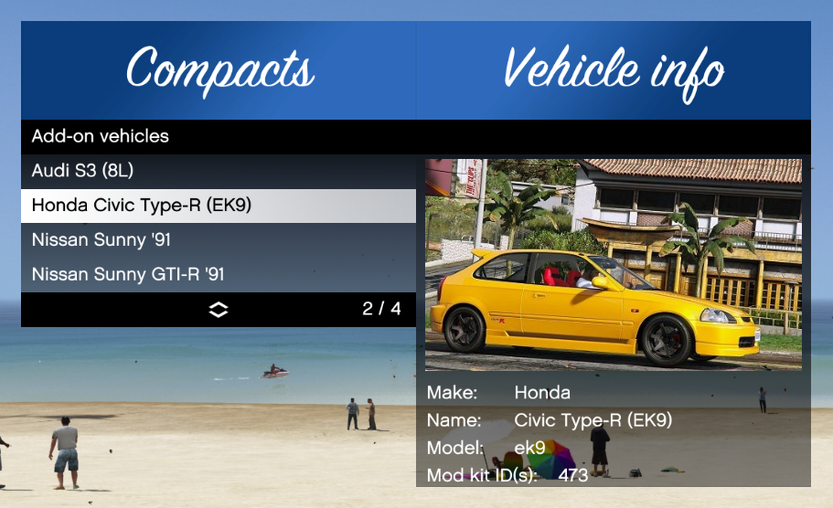 Add-On Spawner - GTA 5 Mods Download and install the Add-On Vehicle Spawner mod for GTA 5. Easily spawn custom vehicles with an intuitive in-game menu, automatic detection, and custom thumbnails.