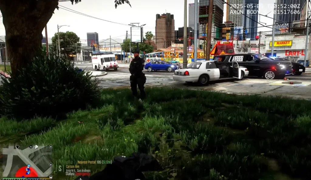 LSPDFR - GTA 5 MODS Download LSPDFR for GTA 5 mods to transform into police simulator for realistic law enforcement gameplay in GTA V featuring patrols, arrests, pursuits, & more.