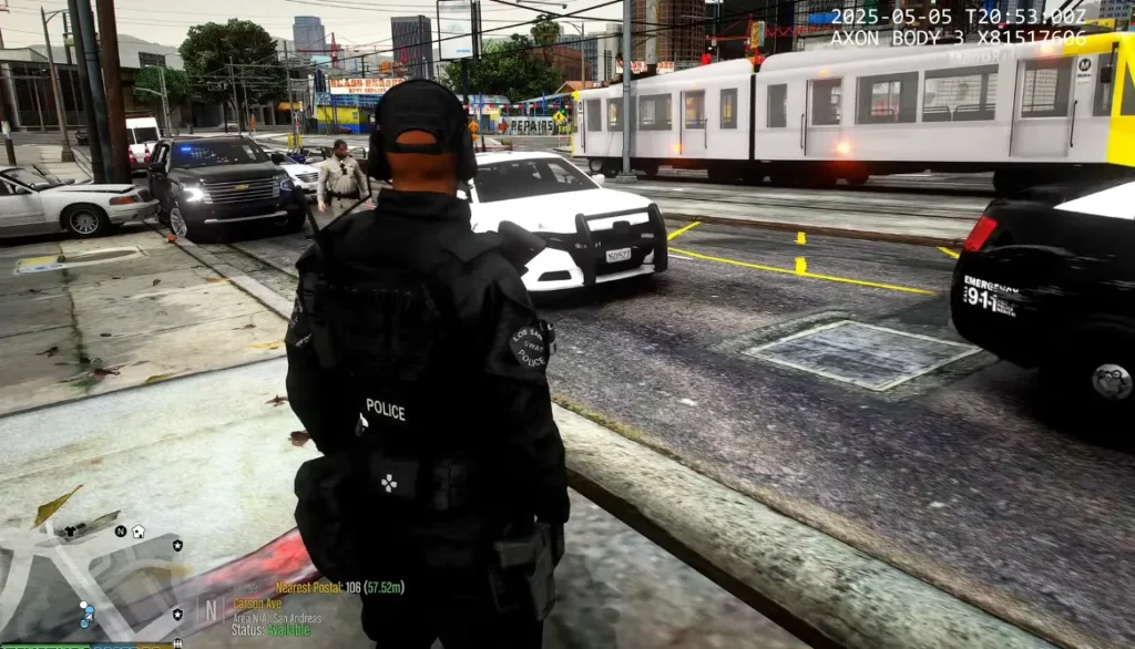 LSPDFR - GTA 5 MODS Download LSPDFR for GTA 5 mods to transform into police simulator for realistic law enforcement gameplay in GTA V featuring patrols, arrests, pursuits, & more.